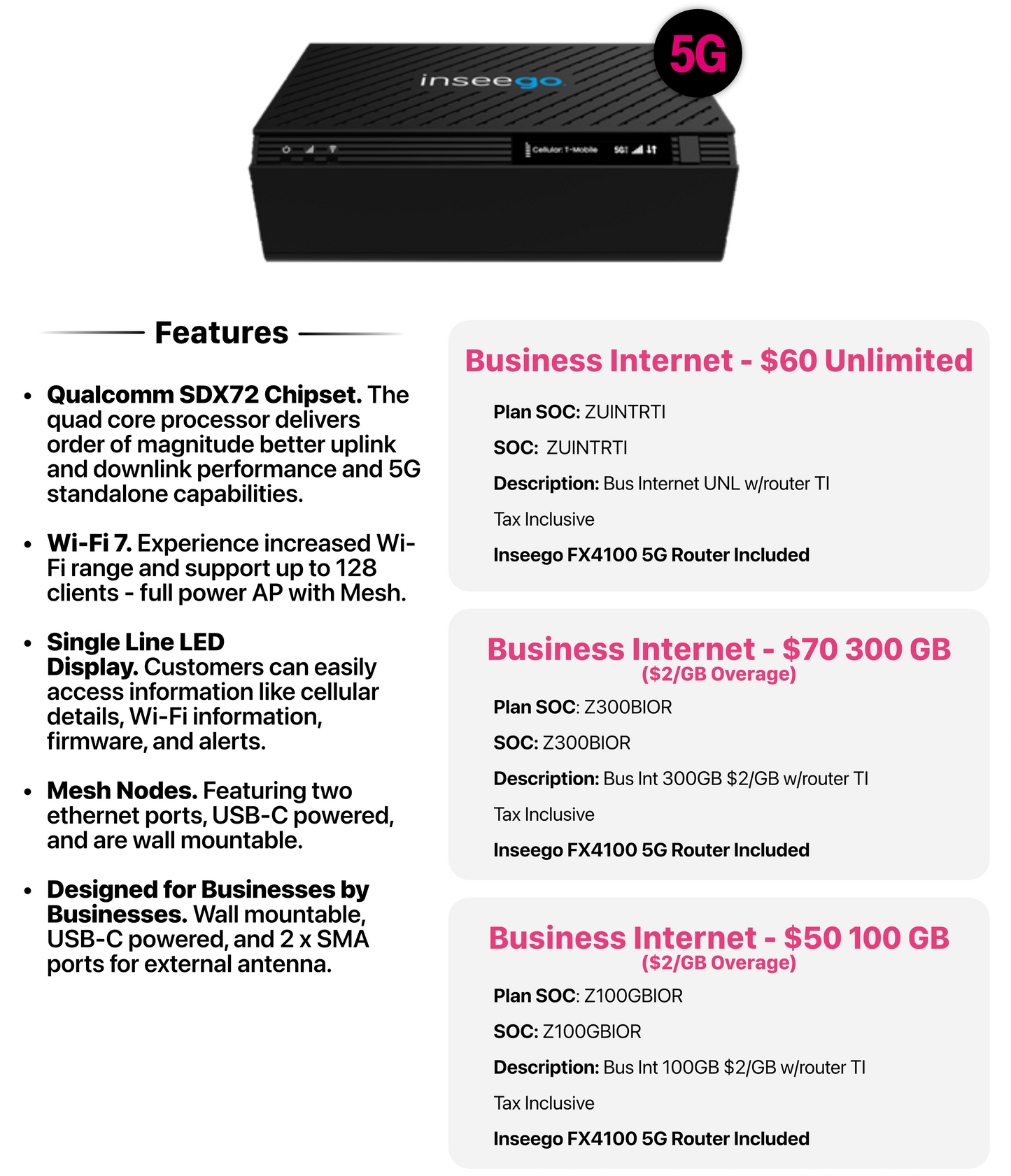 T-Mobile 5G Business Internet Offer